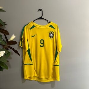 2002 Brazil Ronaldo Yellow Home Kit